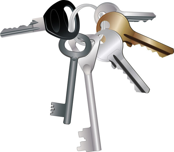 Keychain with keys