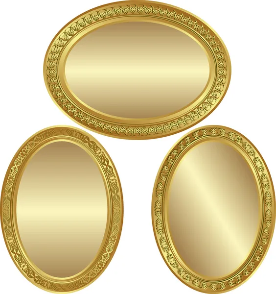 Fondo oval dorado — Vector de stock