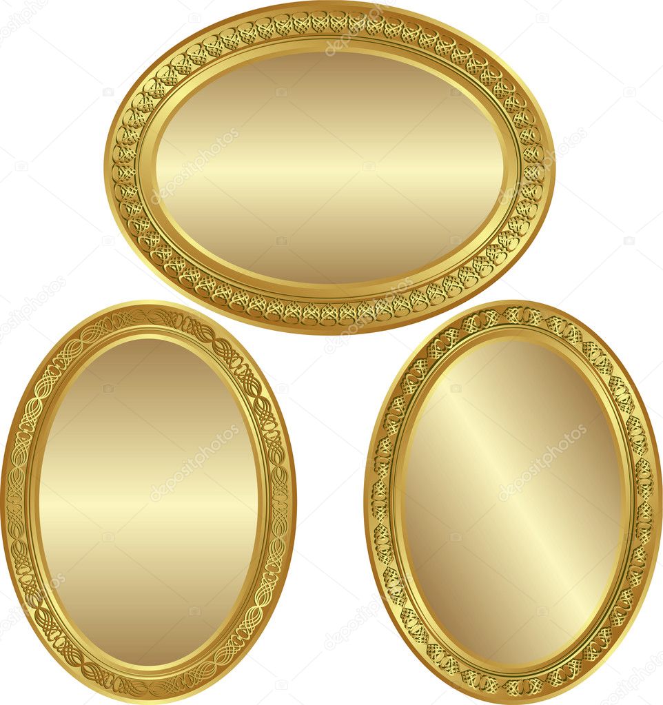 Golden oval background