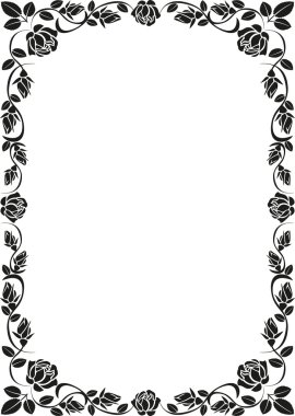 Rose frame clipart