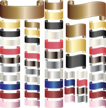 Ribbons scroll tapes clipart