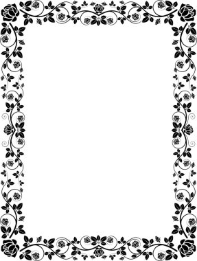 Frame roses clipart