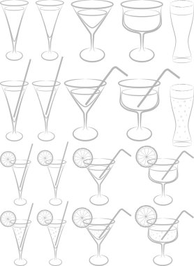 Outline of drink clipart
