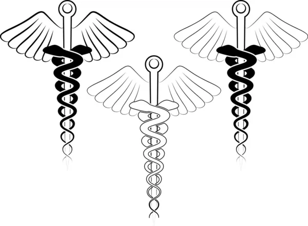 Symbol medyczny - esculap — Wektor stockowy