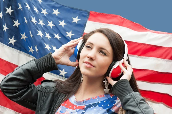 Learning language - American English (girl) — Stock Photo, Image