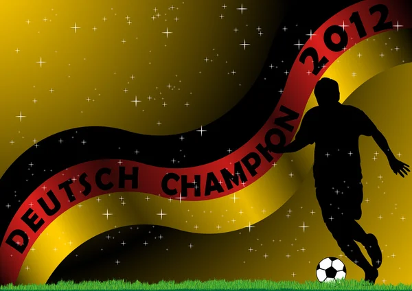 Deutsch Soccer Champion — Stock Vector
