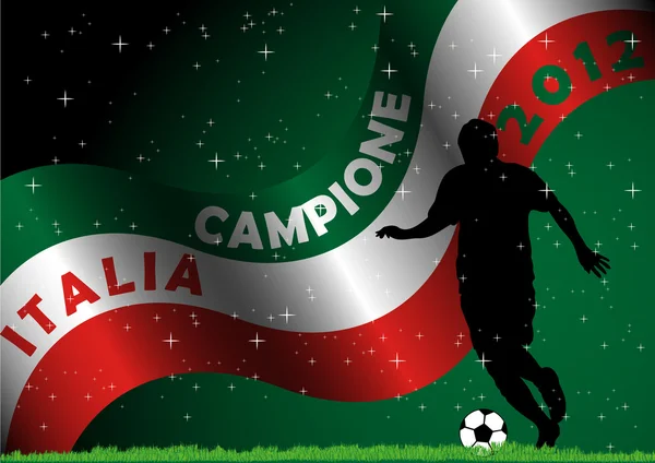 Italia Calcio Campione — Vettoriale Stock