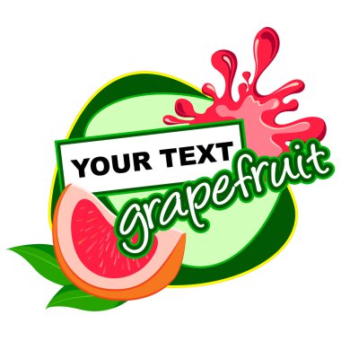 Grapefruit label desidn. clipart