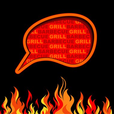 Grill and barbecue background design. clipart