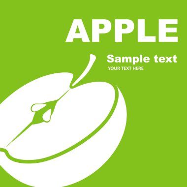 Apple. Fruit label. clipart