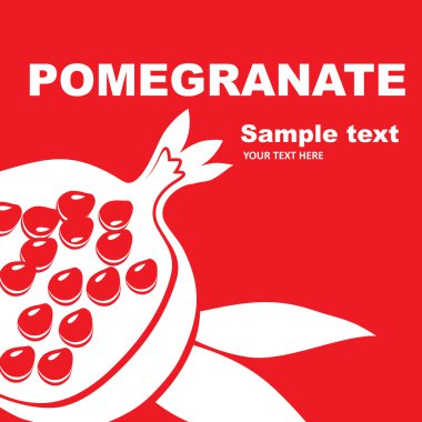 Fruit label. Pomegranate. clipart