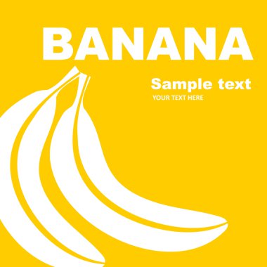 Fruit label. Banana. clipart