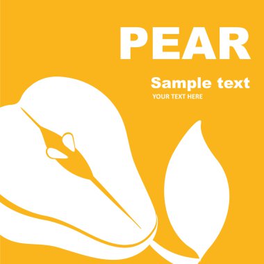 Fruit label. Pear. clipart