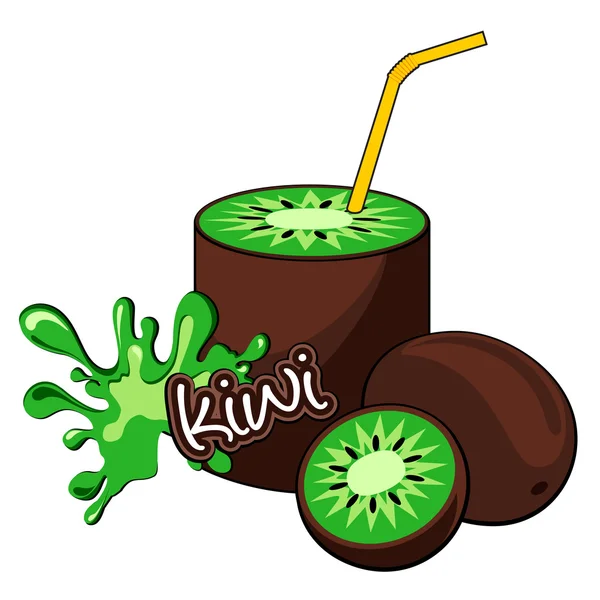 Cocktail di kiwi . — Vettoriale Stock