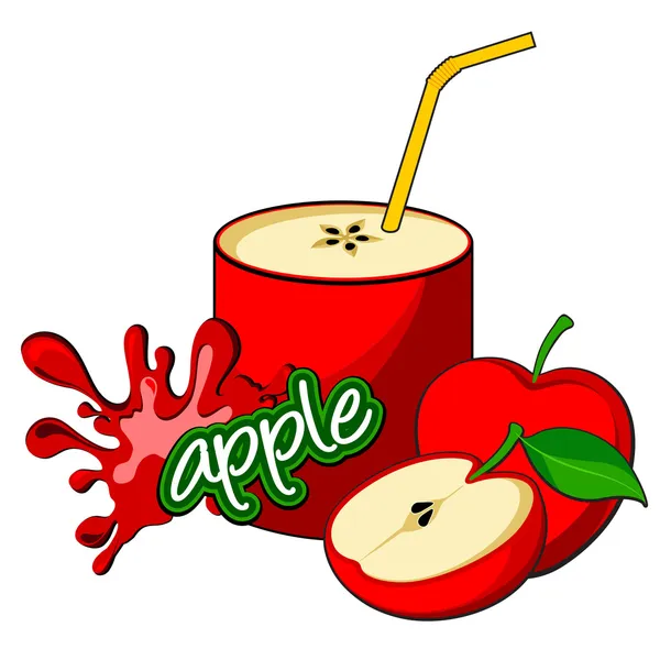 Butelka soku z jabłka — Wektor stockowy