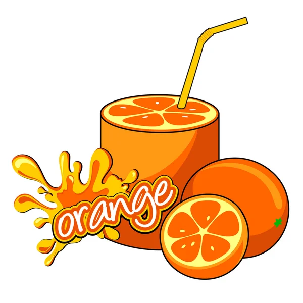 橙汁瓶 — 图库矢量图片