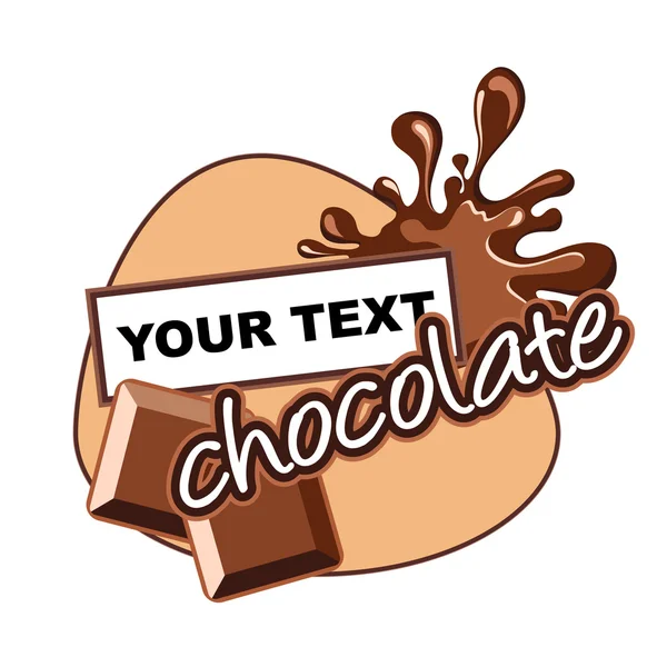 Čokoláda lití. návrh štítku. — Stockový vektor