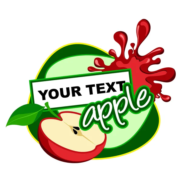 L'etichetta Apple. Sfondo di frutta per il design . — Vettoriale Stock