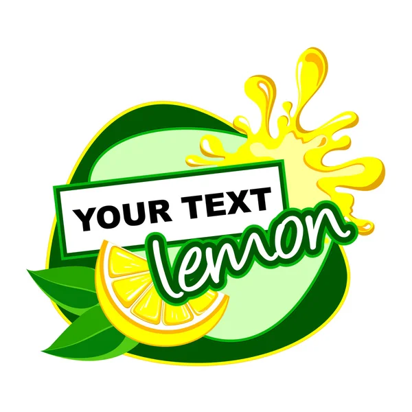 Lemon label desidn. — Stock Vector
