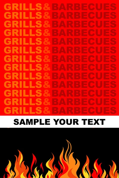 Barbecue and crill background. — Stock Vector
