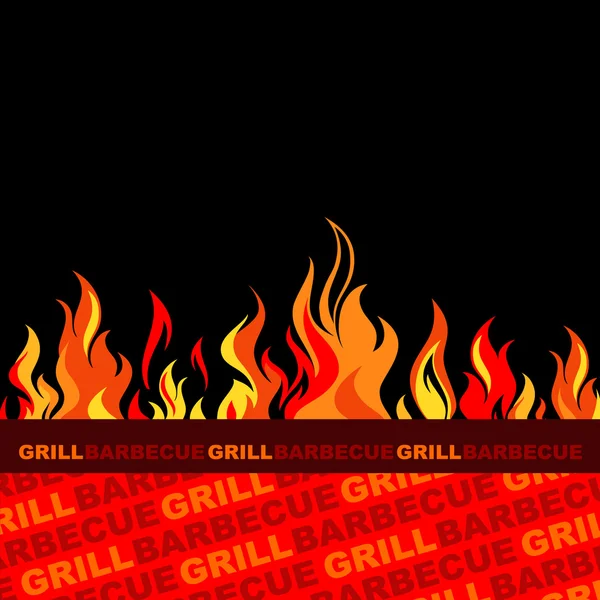 Barbecue & grill achtergrond. — Stockvector