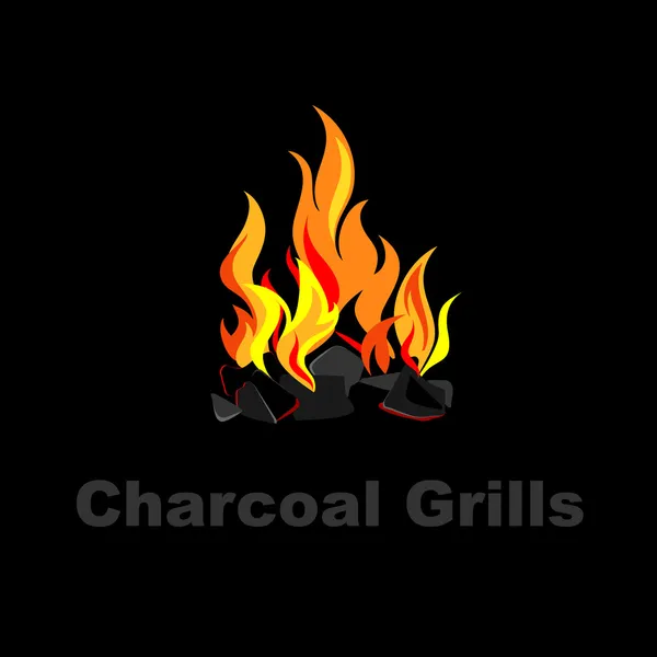 Charcoal grill design. — Stock Vector