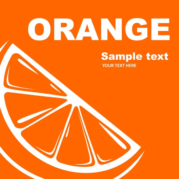 Frukt etikett. Orange. — Stock vektor
