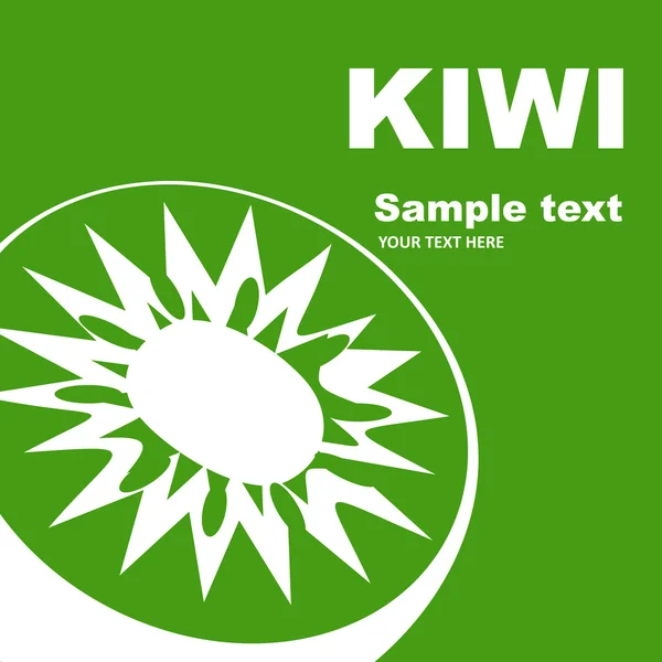 Kiwi popisek. ovoce popisek. — Stockový vektor