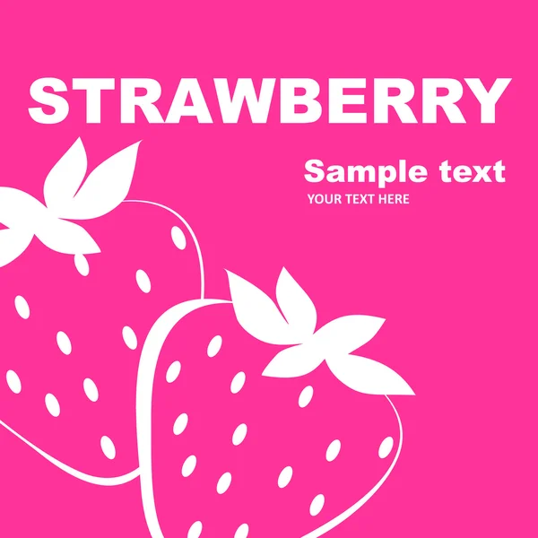Etikettendesign für Erdbeeren. — Stockvektor