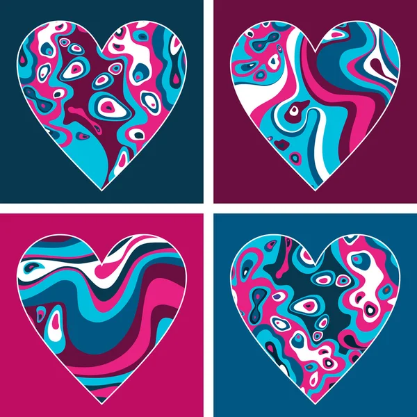 Hearts. Valentine's day set of hearts. — Stock Vector