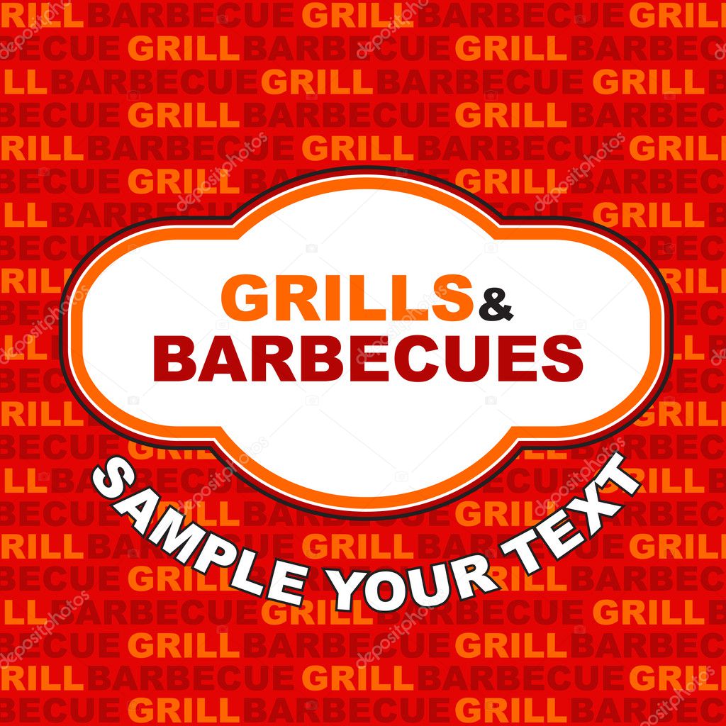 Barbecue and grill label design.
