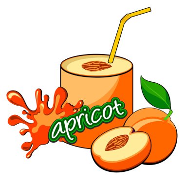 Apricot cocktail. clipart