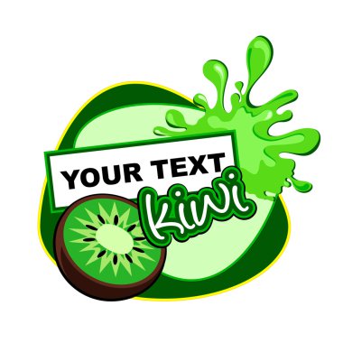 Label design. Kiwi. clipart