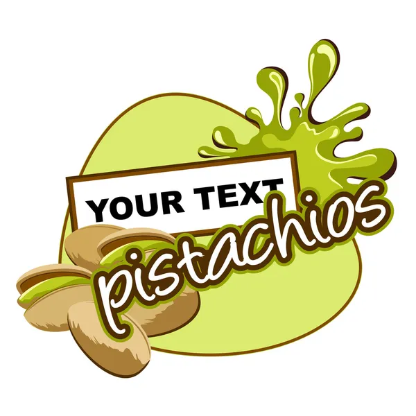 Etiqueta pistachos . — Archivo Imágenes Vectoriales