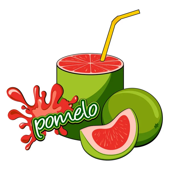 Наливання фруктового соку Помело . — стоковий вектор