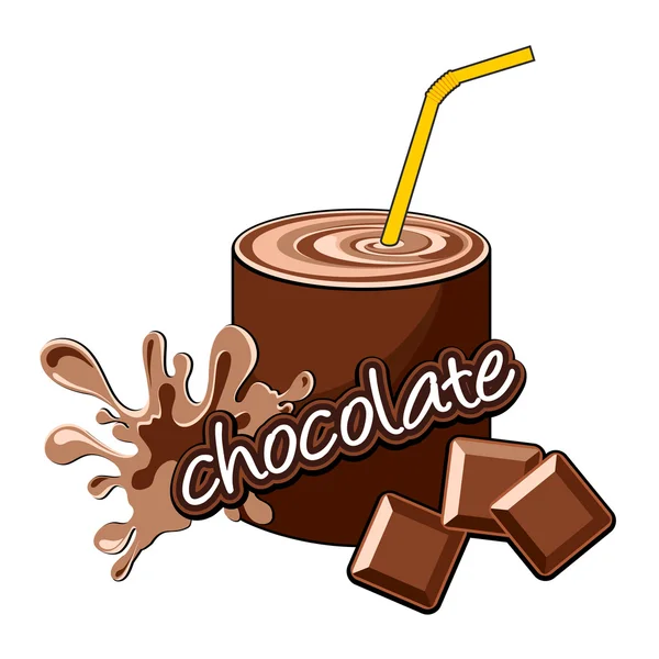 Schokoladencoctail. — Stockvektor