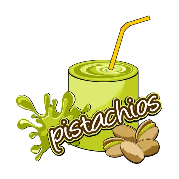 Cóctel de pistachos . — Archivo Imágenes Vectoriales