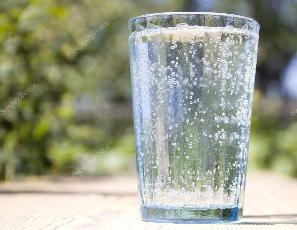 Pure drinking mineral water in glass