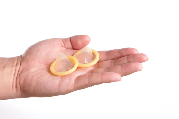 Prezervatif ve el — Stok fotoğraf