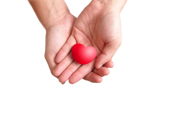Corazón de amor en la mano — Foto de Stock