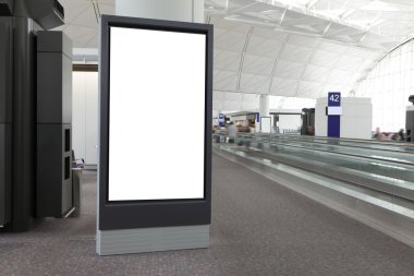 Blank Billboard in airport clipart