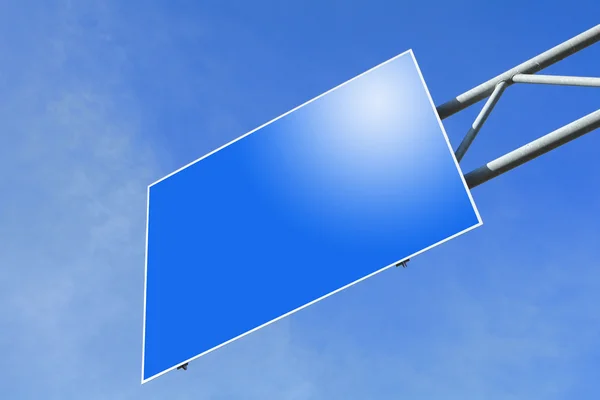 Blank Blue Road traffic sign — Stock Photo, Image