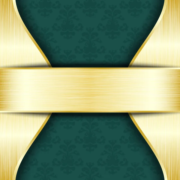 金と緑のテンプレート — ストックベクタ