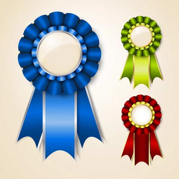Set of vecor prize ribbons — Stock Vector