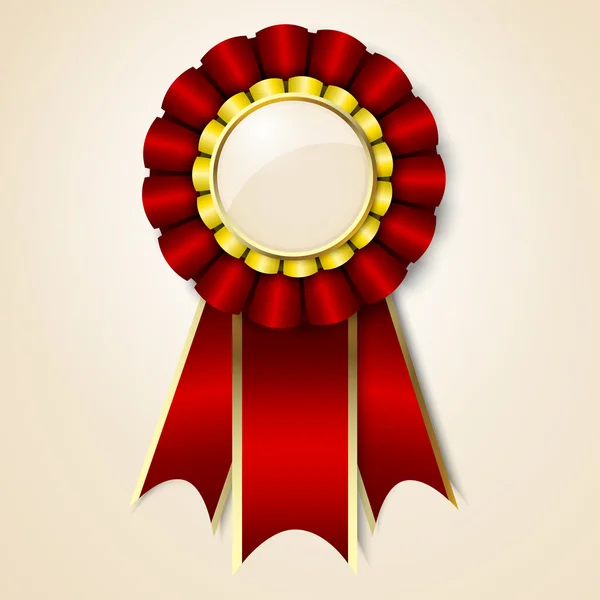Κορδέλα βραβείο κόκκινο vecor — Διανυσματικό Αρχείο