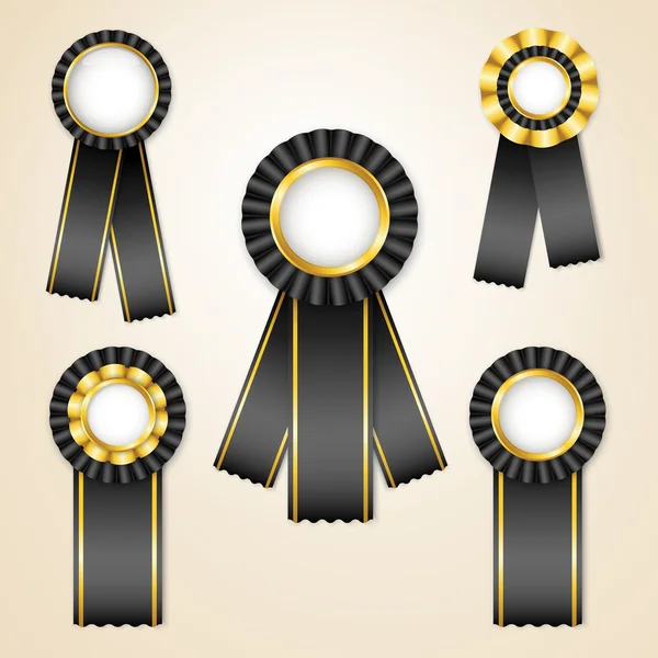 Set of vector prize ribbons — Stock Vector