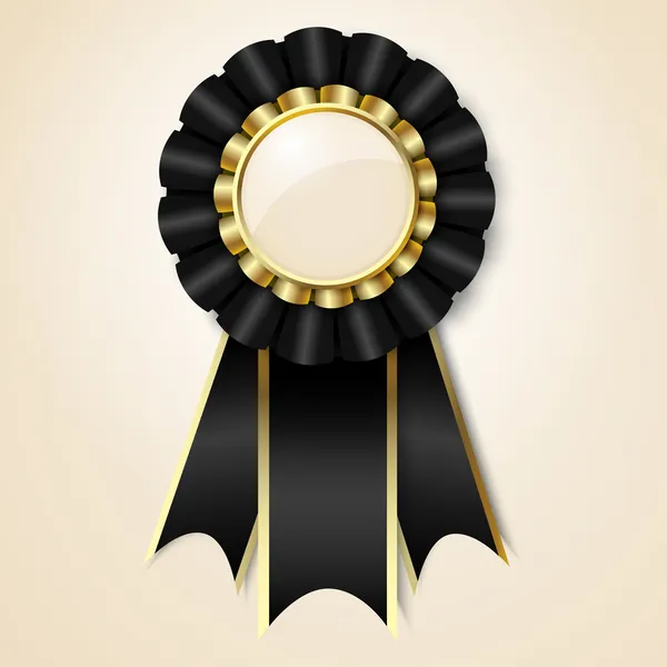 Κορδέλα βραβείο μαύρο vecor — Διανυσματικό Αρχείο