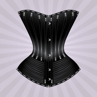 Black vector corset clipart
