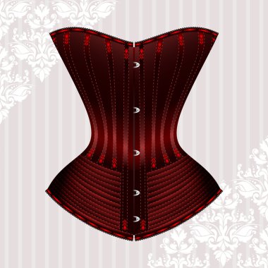 Red vector corset clipart