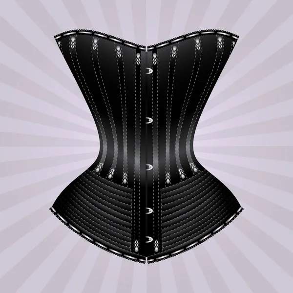 Corset vectoriel noir — Image vectorielle